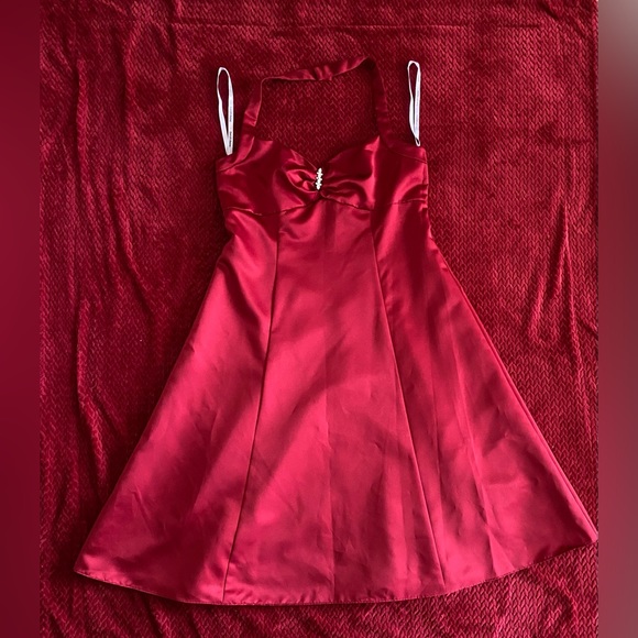 David's Bridal Halter Strap Full Length Formal Dress Women’s size 16 - Picture 5 of 14